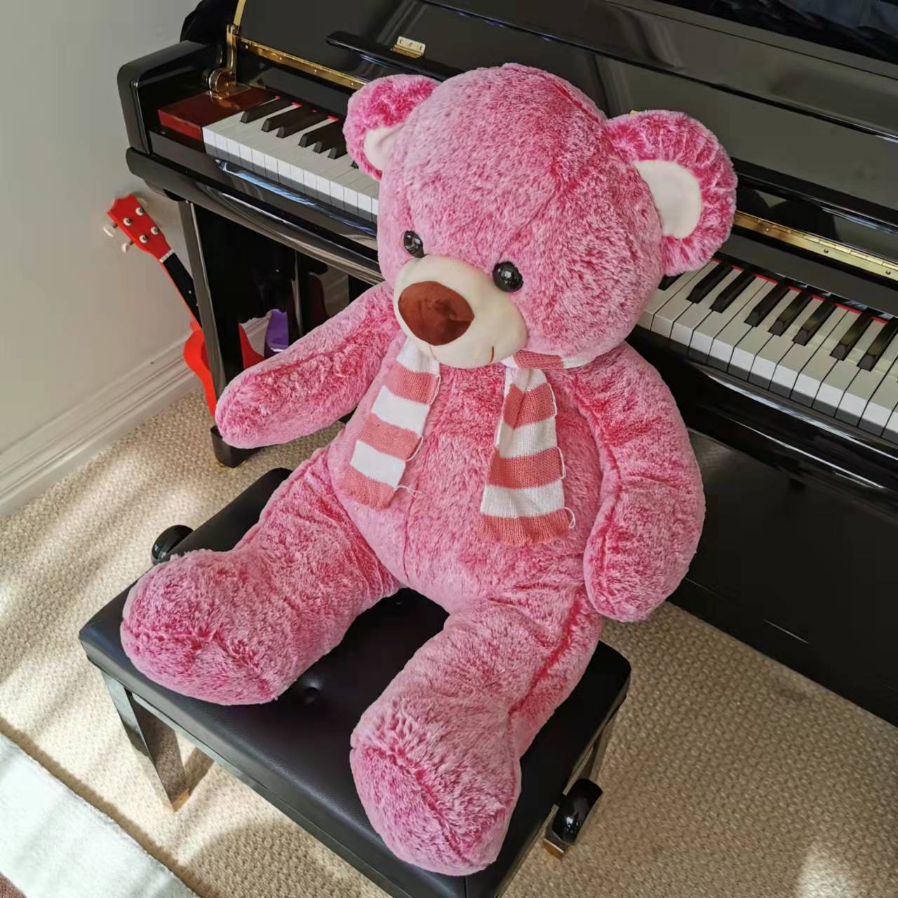 Toby bear 90cms pink